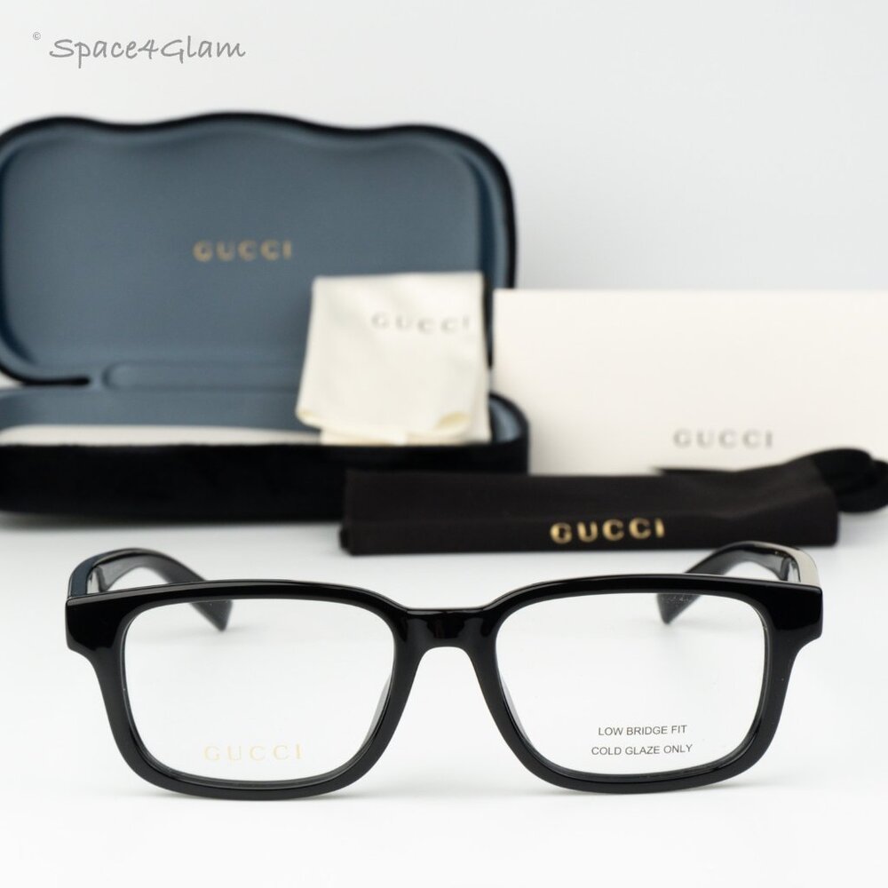 Gucci Men Eyeglasses Black Demo Rectangle GG2107OL 001 NEW AUTHENTIC